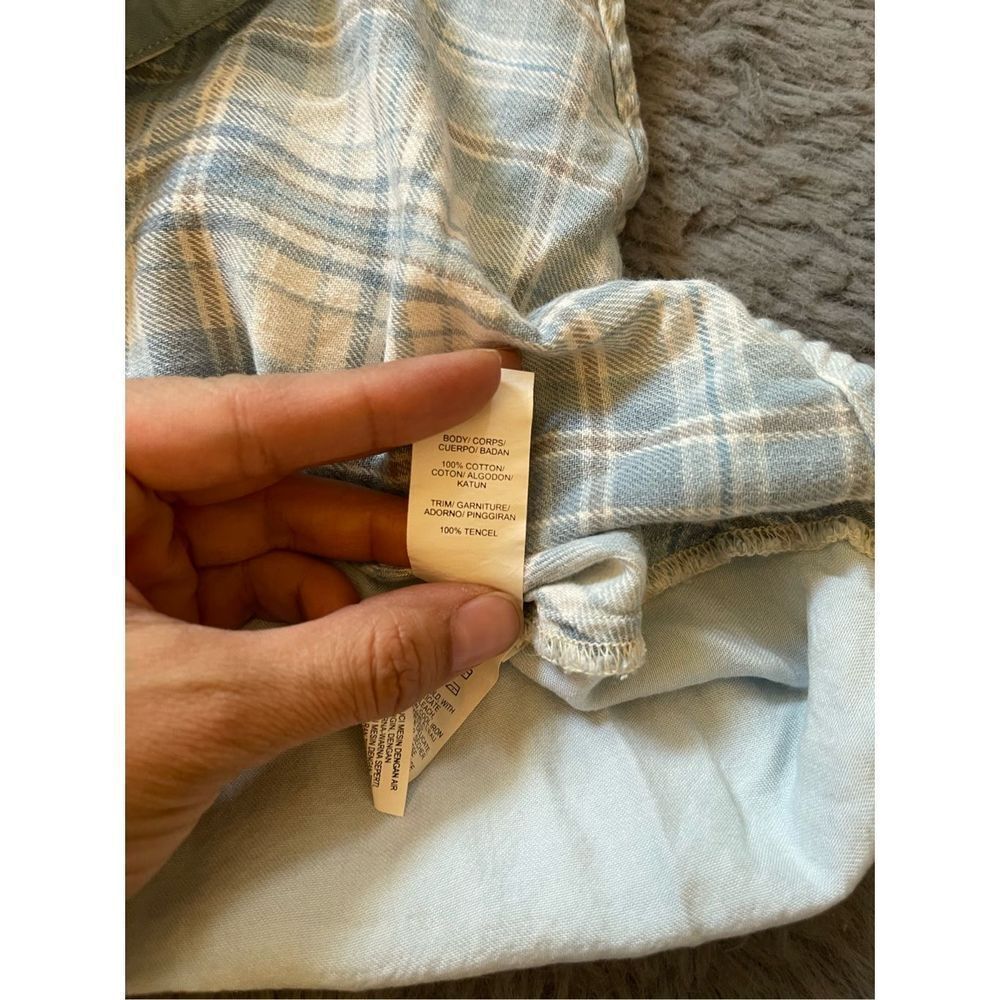 Lucky Brand Flannel Chambray Button Up Size Xs - image 4